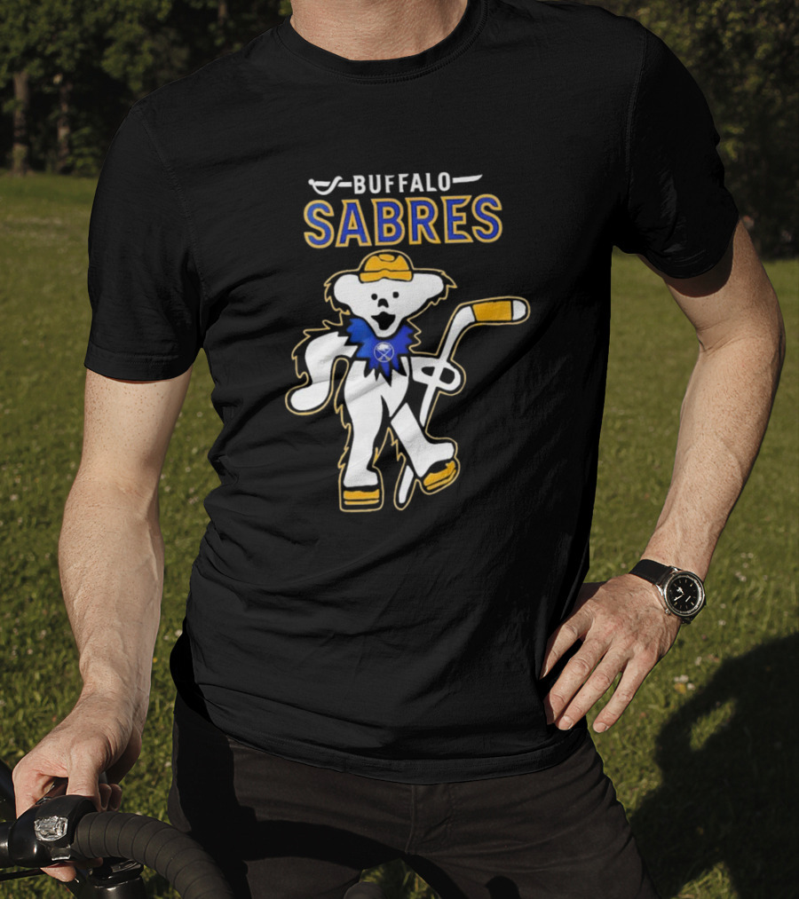 Buffalo Sabres Grateful Dead Dancing Bear Hockey T-Shirt