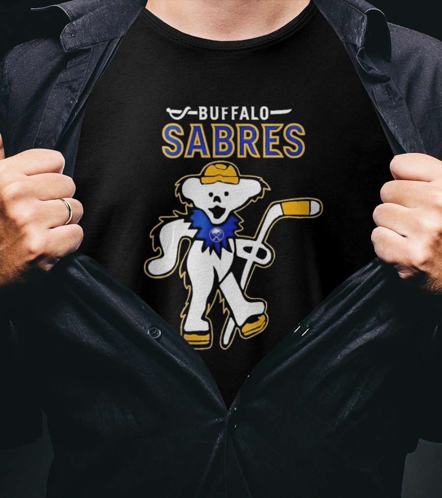 Buffalo Sabres Grateful Dead Dancing Bear Hockey T-Shirt