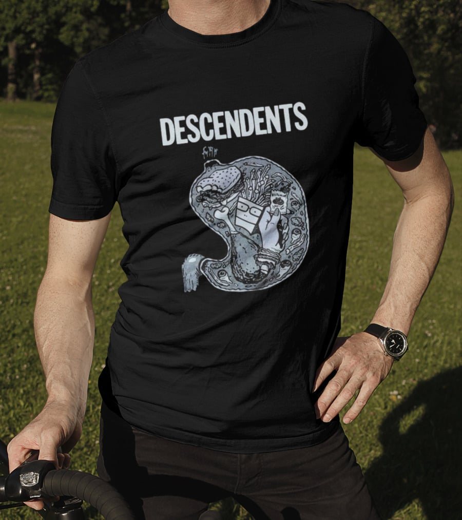 DESCENDENTS Hypercaffium Spazzinate Funny Stomach Graphic T-Shirt