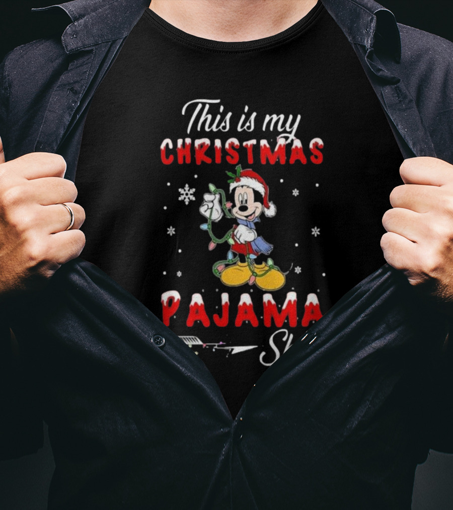 Disney Mickey This Is My Christmas Pajama T-Shirt