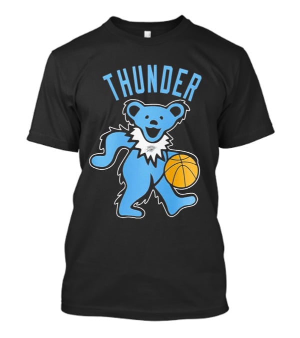 Oklahoma City Thunder Grateful Dead Dancing Bear Basketball T-Shirt
