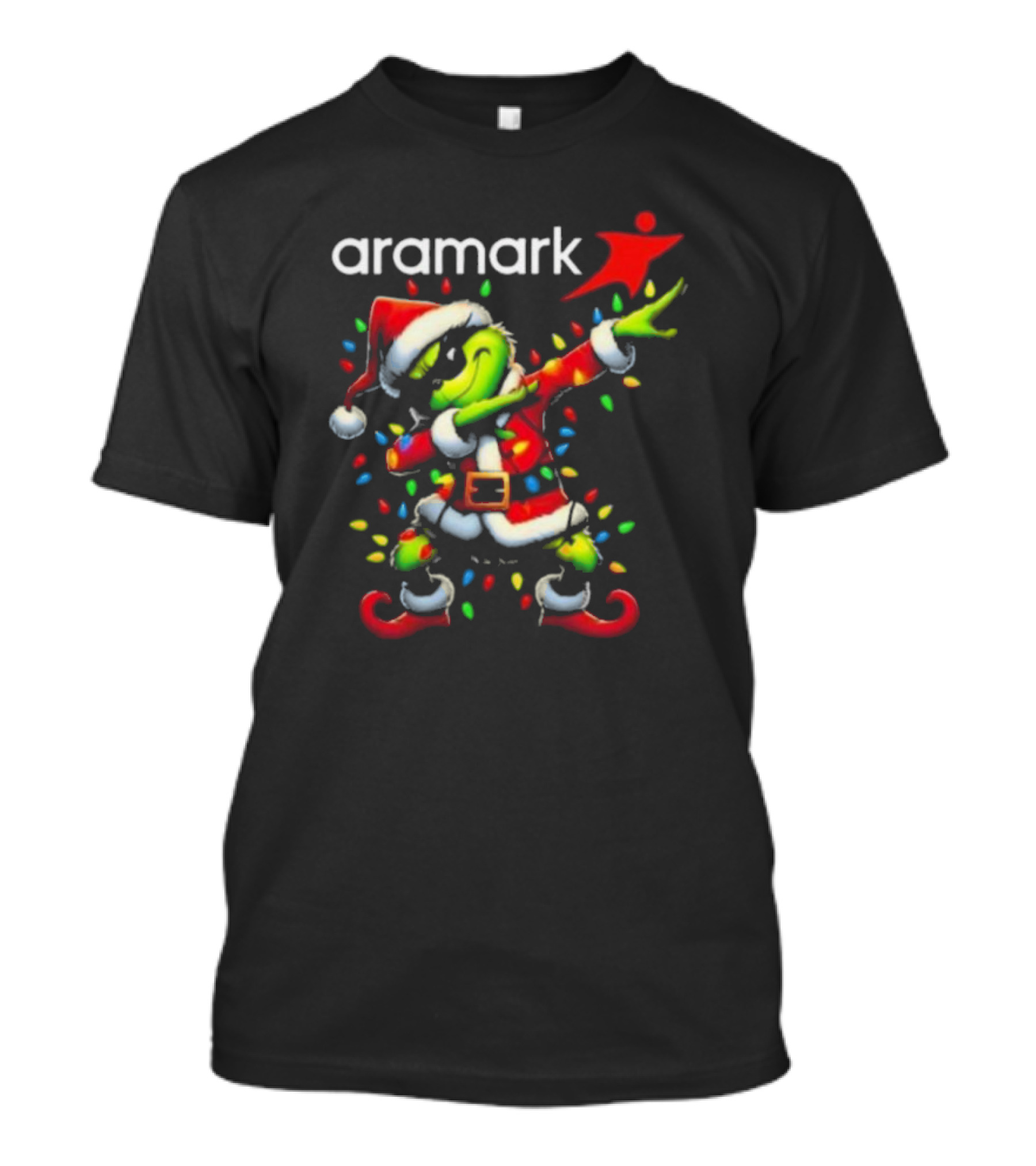 Aramark Santa Grinch Dabbing Christmas T-Shirt