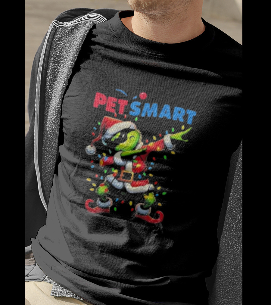 PetSmart Santa Grinch Dabbing Christmas T-Shirt