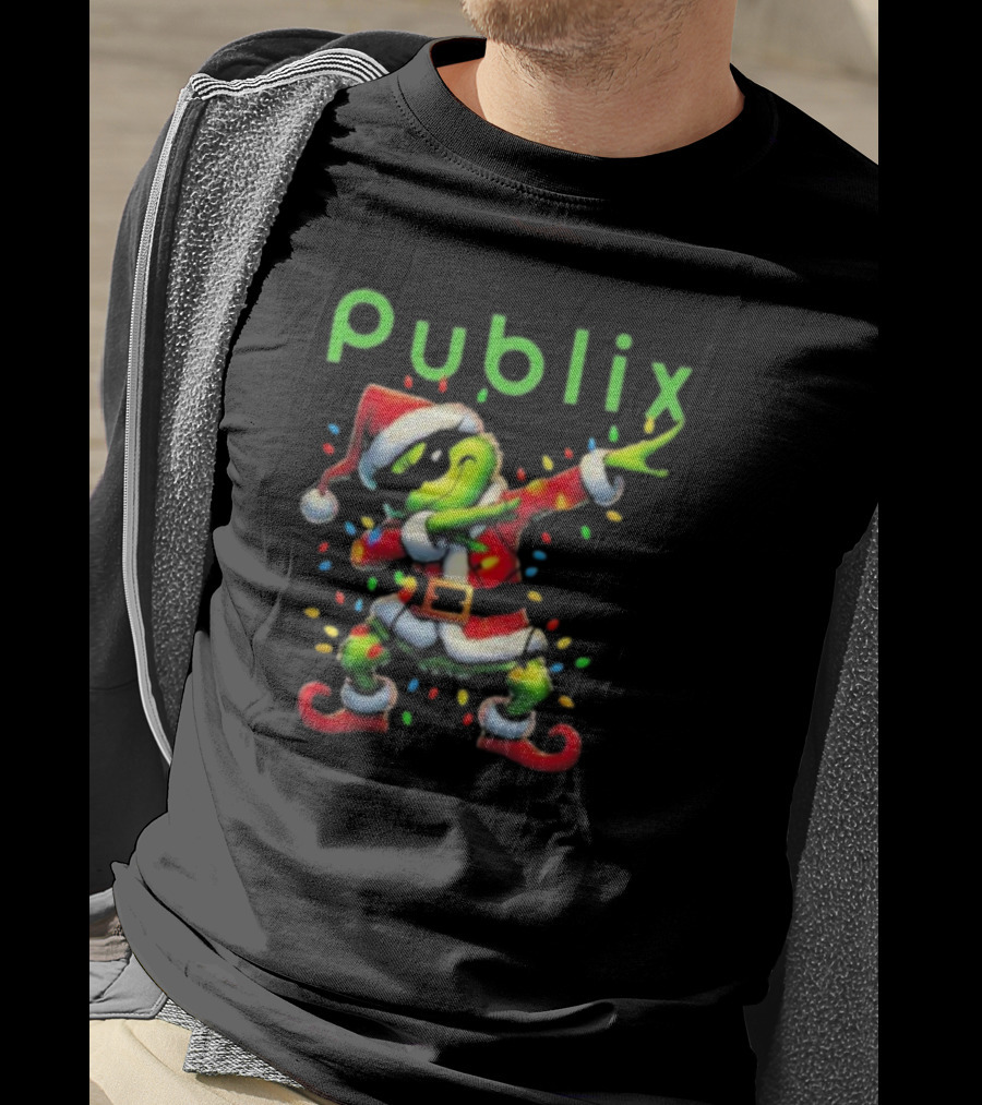 Publix Santa Grinch Dabbing Merry Christmas T-Shirt