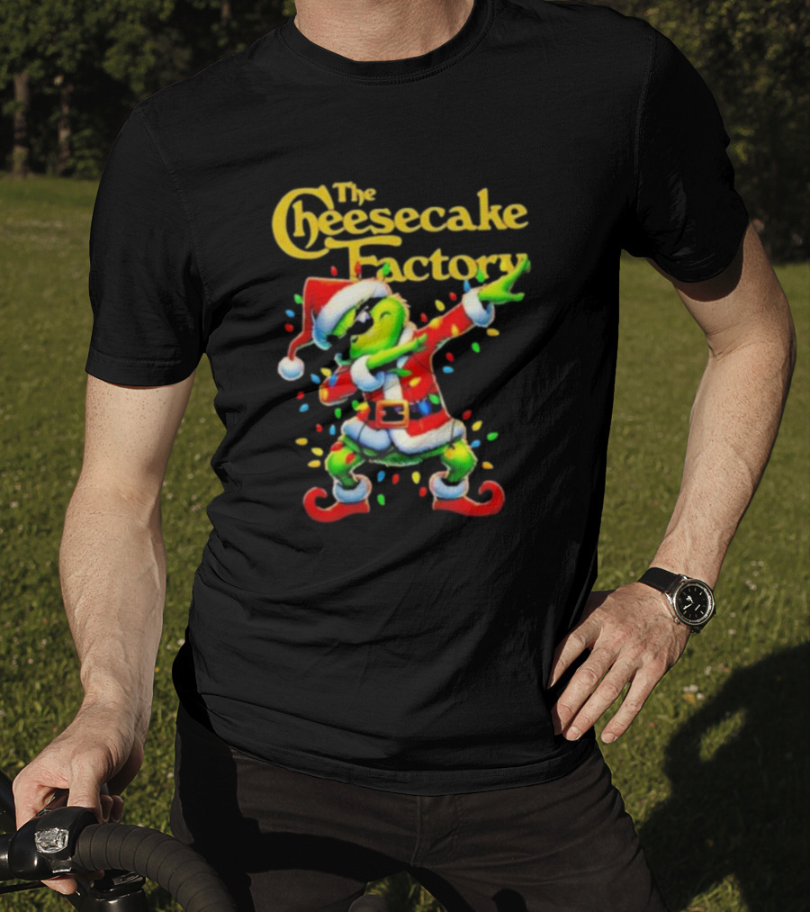 The Cheesecake Factory Santa Grinch Dabbing Merry Christmas T-Shirt