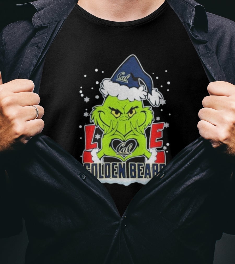The Grinch Love Cal Golden Bears Football Christmas T-Shirt