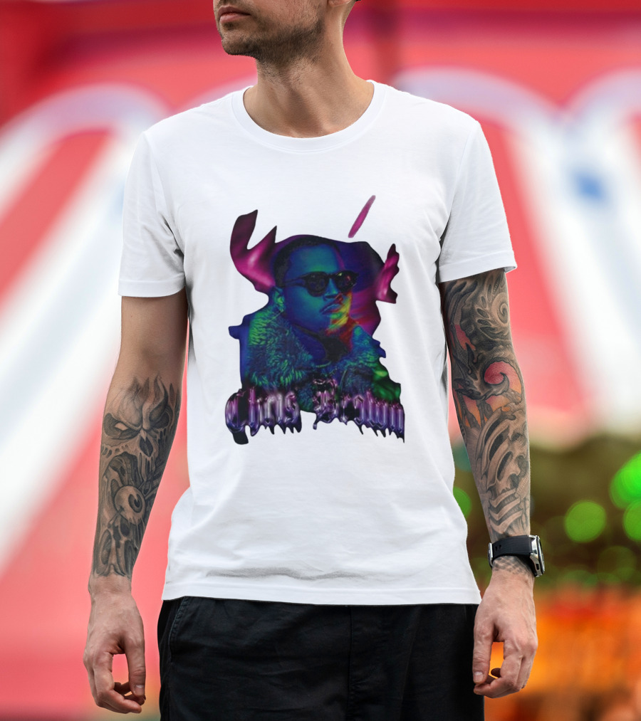 Chris Brown Psychedelic Northern Lights T-Shirt