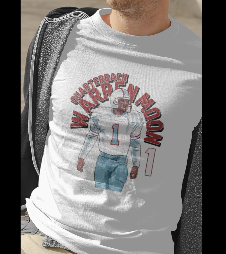 Warren Moon Quarterback Houston Oilers Number 1 T-Shirt