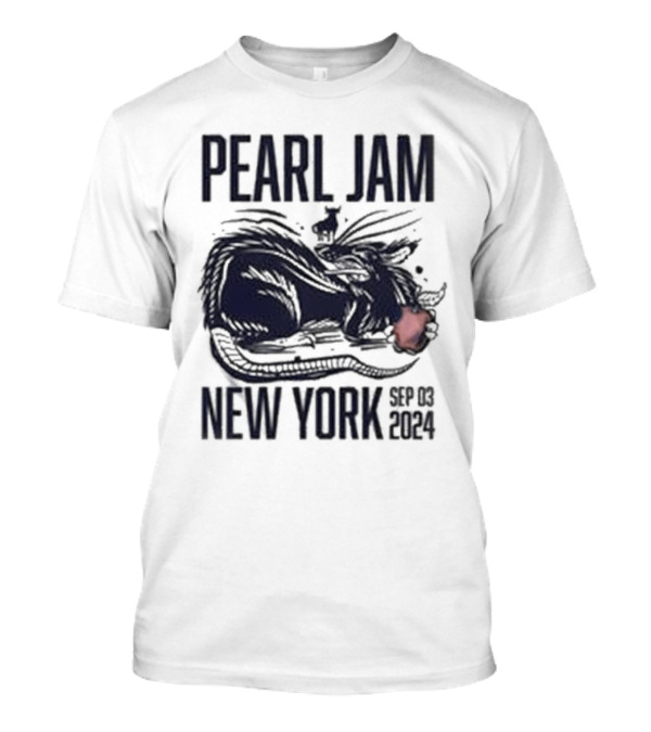 Pearl Jam New York Sep 03 2024 Rat Artwork Madison Square Garden Event Merch T-Shirt