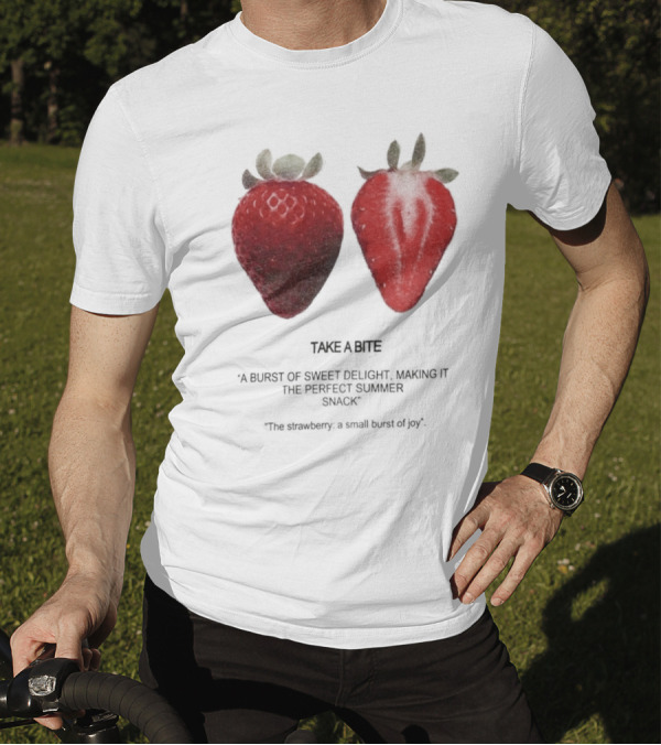 Take A Bite A Burst Of Sweet Delight The Perfect Summer Snack Strawberry T-Shirt