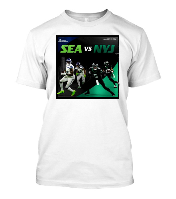 Seattle Seahawks Vs New York Jets Week 13 FOX December 1 2024 NFL Matchup Promo T-Shirt