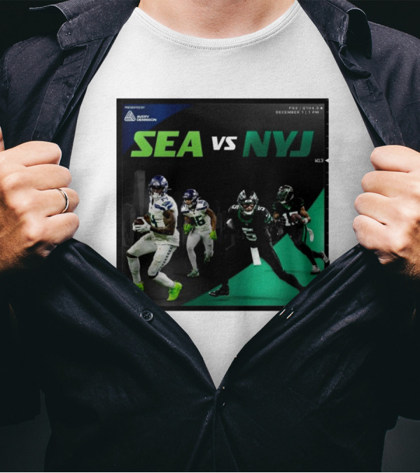 Seattle Seahawks Vs New York Jets Week 13 FOX December 1 2024 NFL Matchup Promo T-Shirt