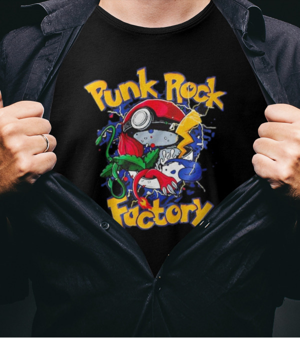 Punk Rock Factory Gotta Catch Em All 2024 Pokémon Mashup T-Shirt