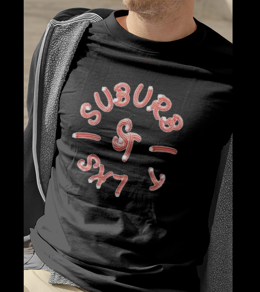 Suburb Talks Candy Cane New Curved Stripe T-Shirt