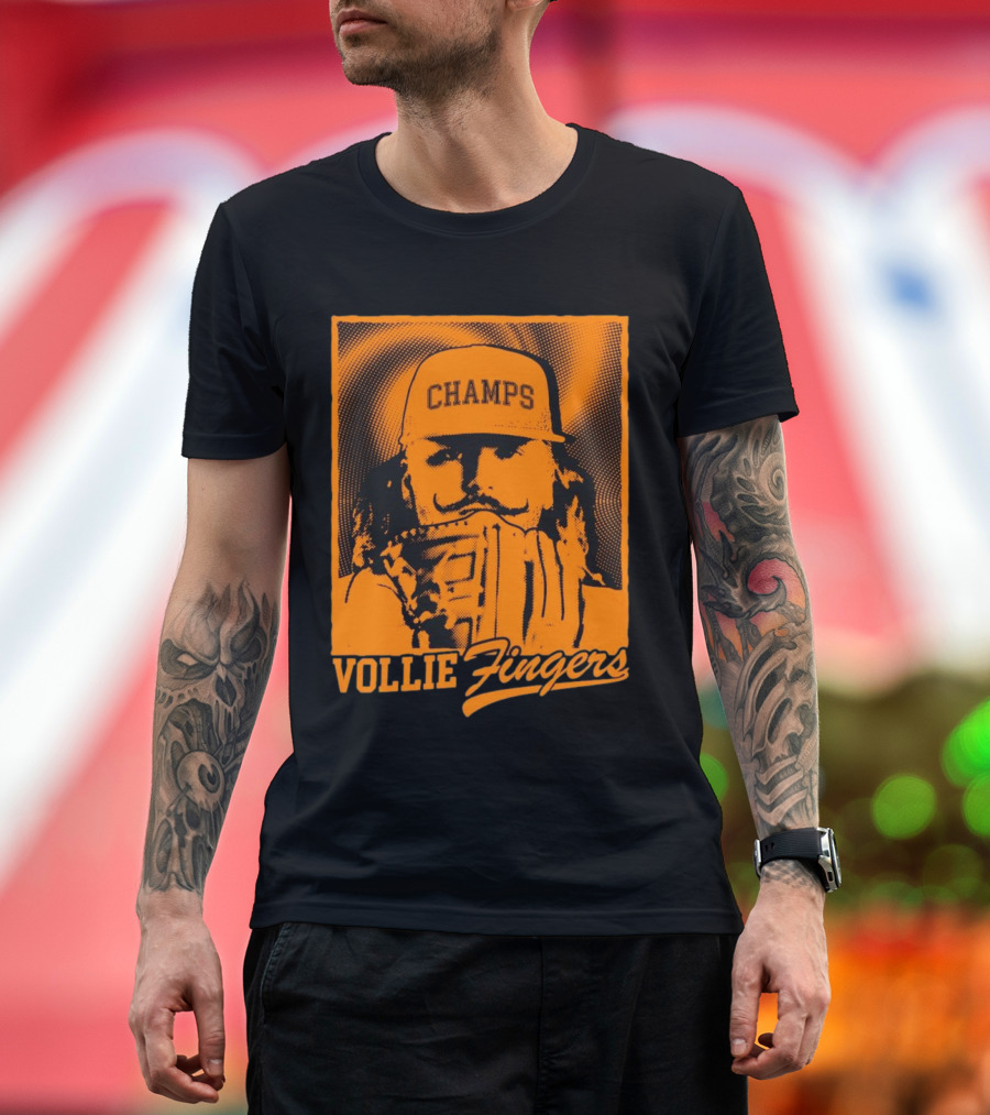 Vollie Fingers Champs Baseball Glove T-Shirt