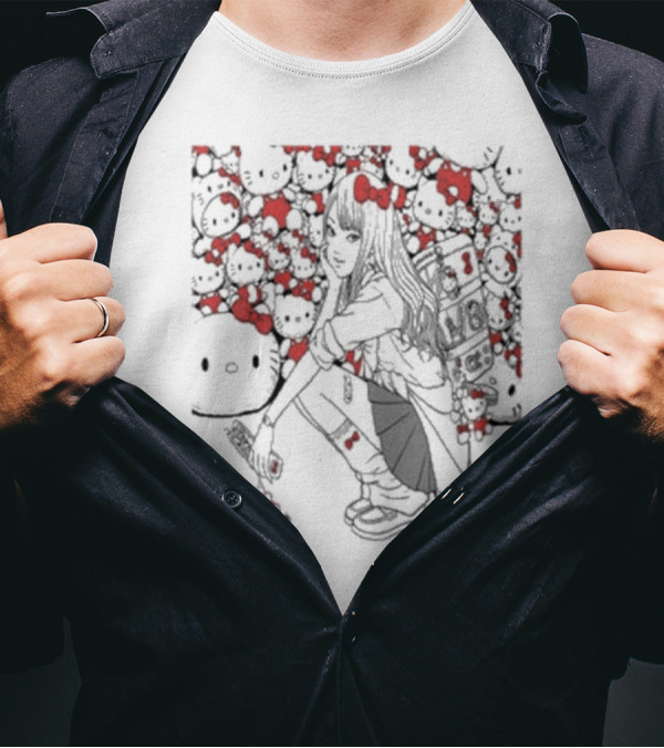 Tomie X Hello Kitty Collaboration Visual Merchandise T-Shirt