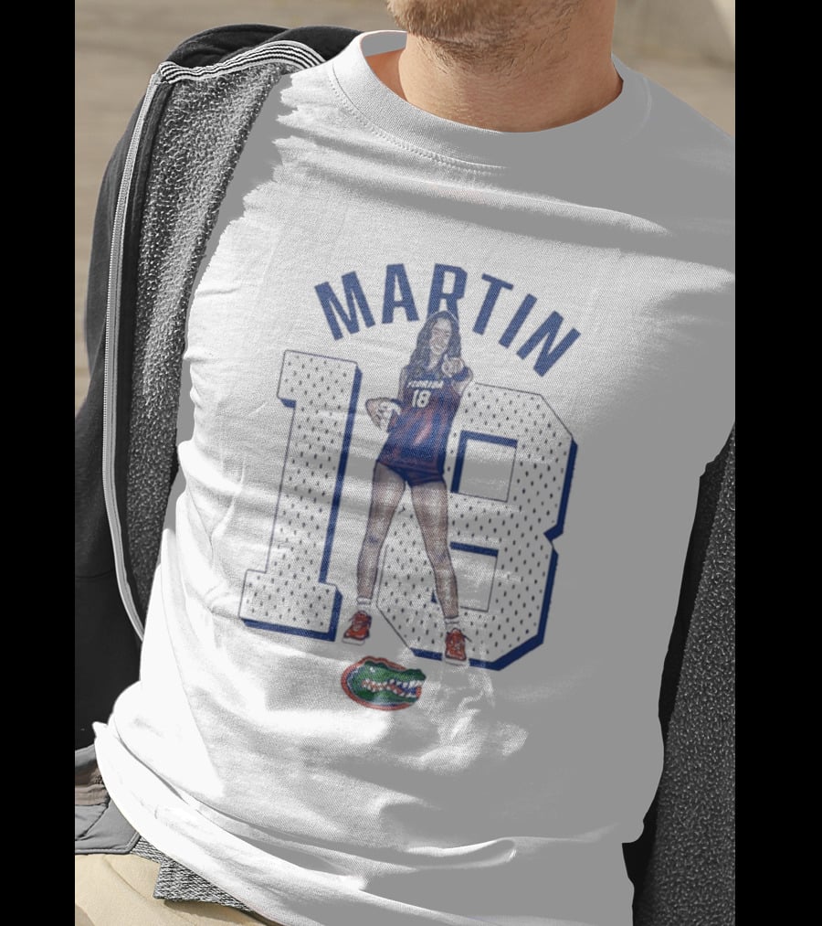 Martin 18 Florida Gators Cartoon T-Shirt