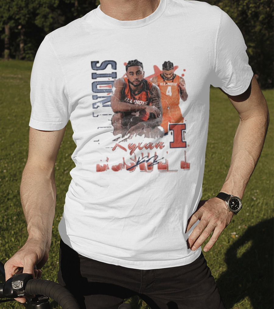 Kylan Boswell Illinois Fighting Illini 90s Signature Classic Player Collection T-Shirt