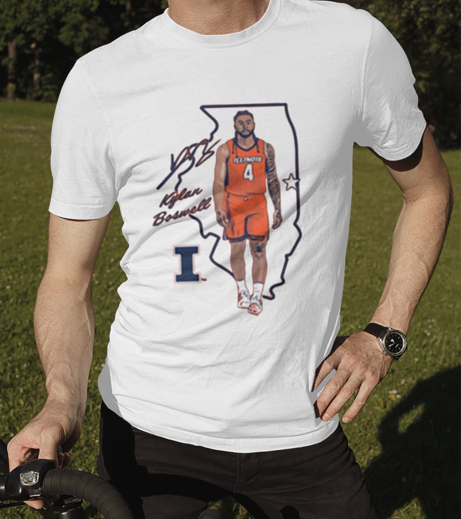 Kylan Boswell Illinois Fighting Illini Signature Collection T-Shirt