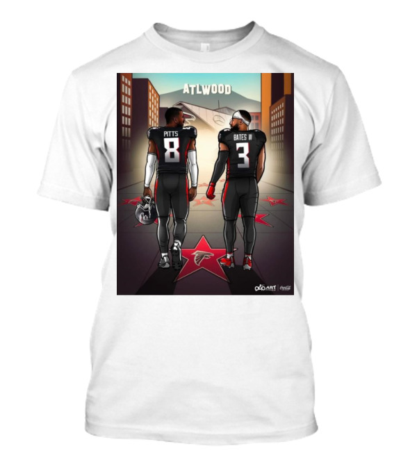 ATLWOOD Kyle Pitts 8 Jessie Bates III 3 Atlanta Falcons Star-studded Sunday T-Shirt