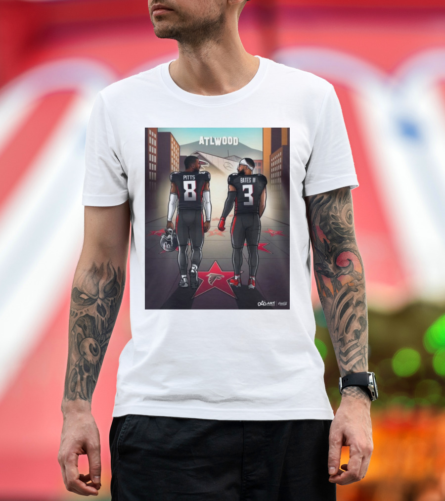 ATLWOOD Kyle Pitts 8 Jessie Bates III 3 Atlanta Falcons Star-studded Sunday T-Shirt