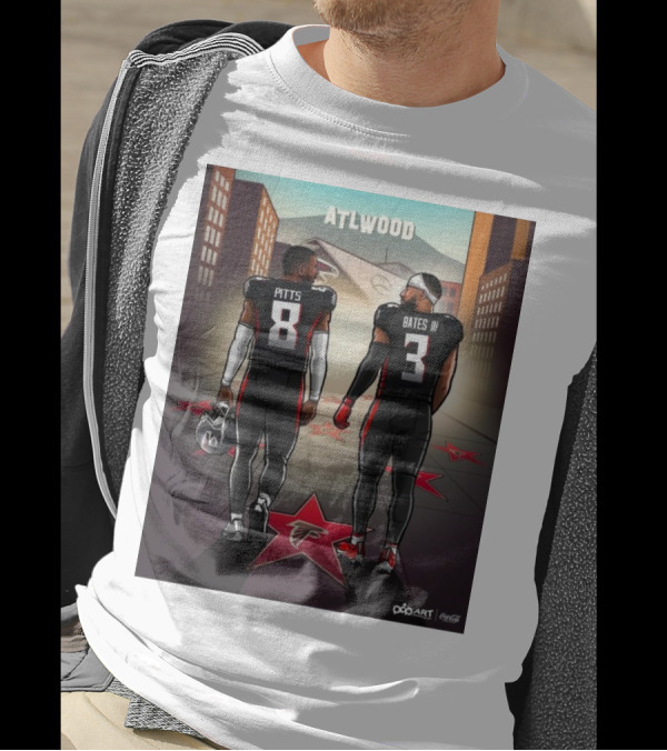 ATLWOOD Kyle Pitts 8 Jessie Bates III 3 Atlanta Falcons Star-studded Sunday T-Shirt
