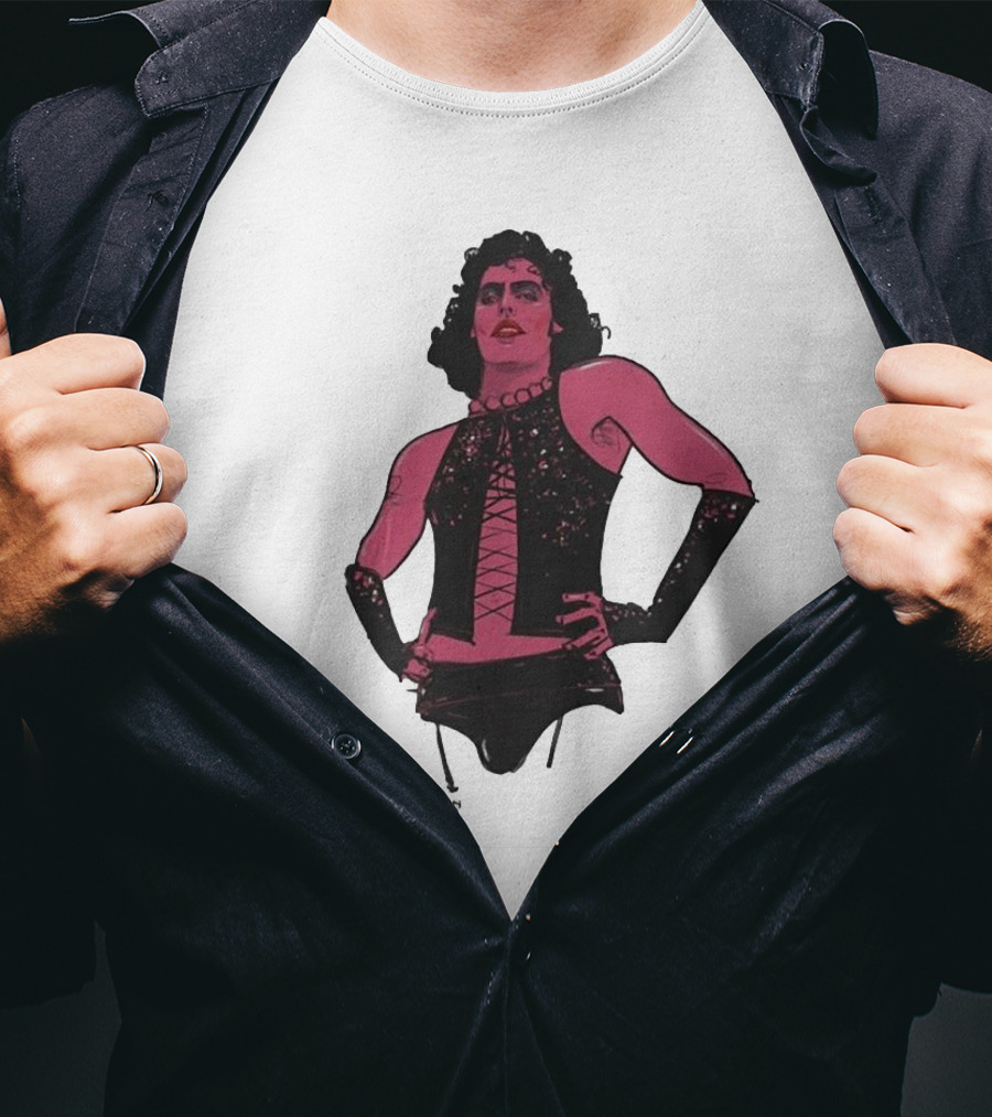 Macho Frank N Furter Rocky Horror Tim Curry Dr. Frank-N-Furter Iconic Costume Image T-Shirt
