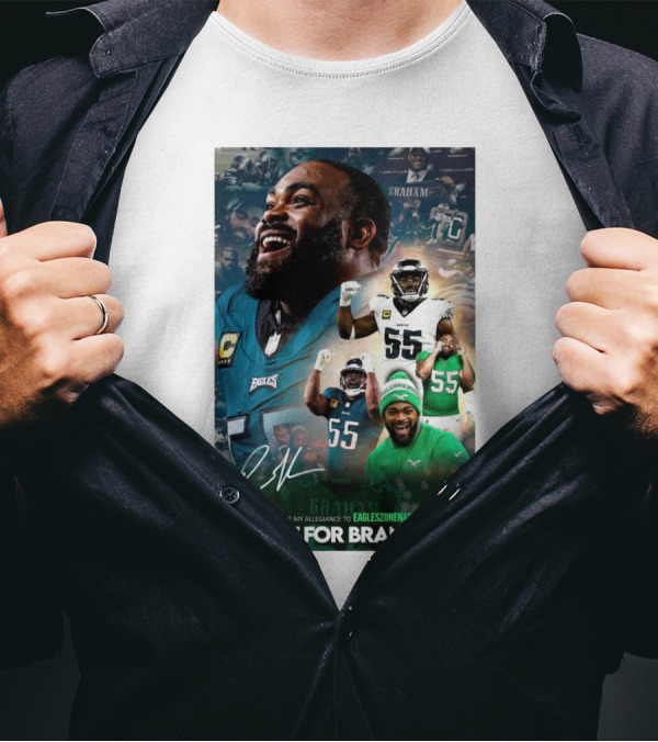 Philadelphia Eagles Win It For Brandon Graham Signature I Pledge My Allegiance To Eagleszonenation T-Shirt