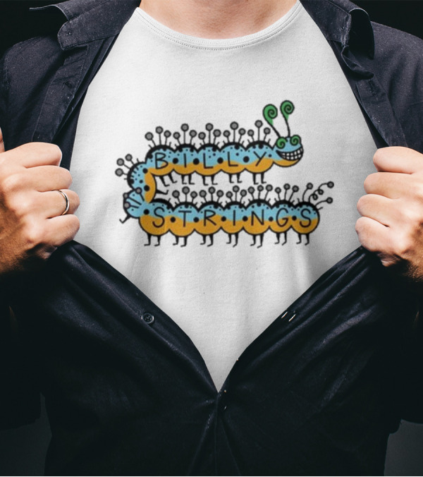 Billy Strings Caterpillar 2024 Blue And Yellow Typography T-Shirt