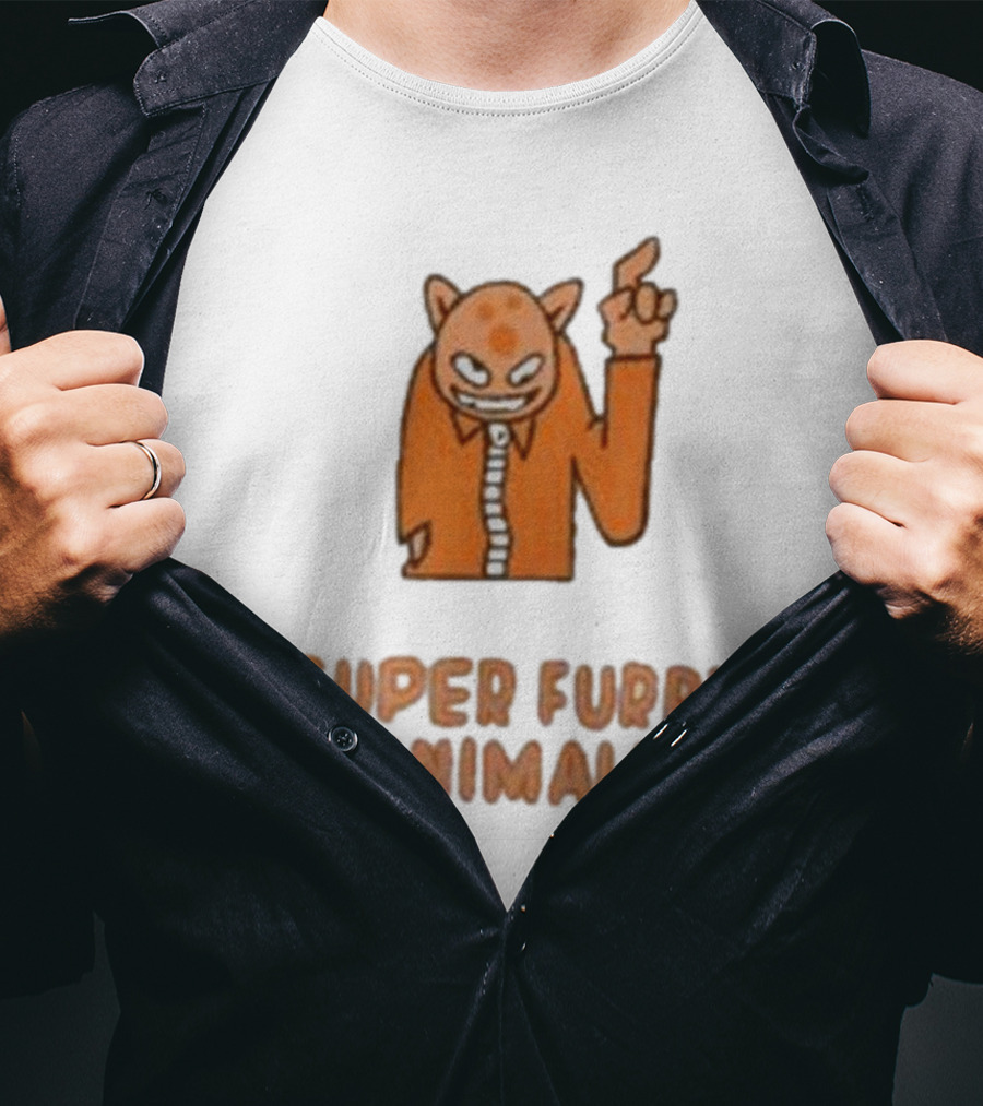Super Furry Animals Cartoon Character Orange Creature T-Shirt