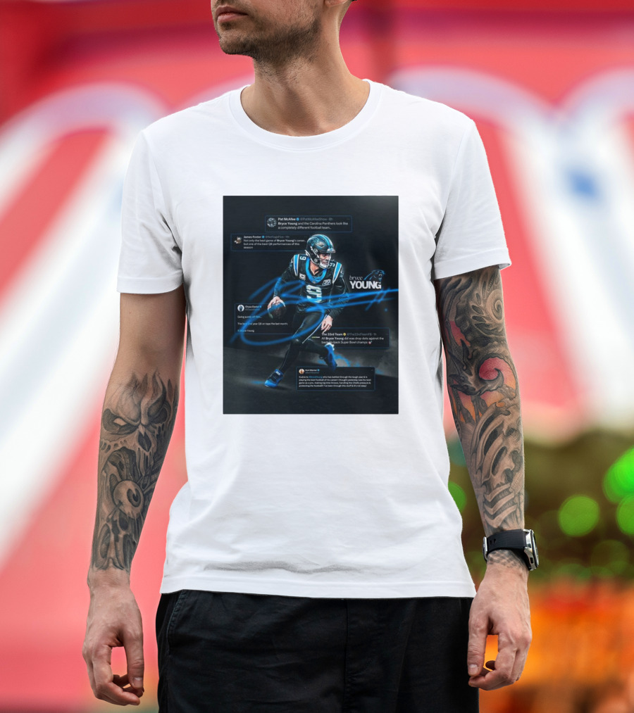 Pat McAfee James Palmer Bryce Young Carolina Panthers NFL Team Super Bowl T-Shirt