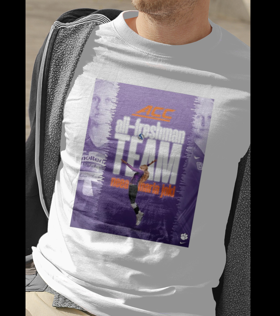 Clemson Tigers ACC All-Freshman Team Neea Maria Joki Volleyball Achievement T-Shirt