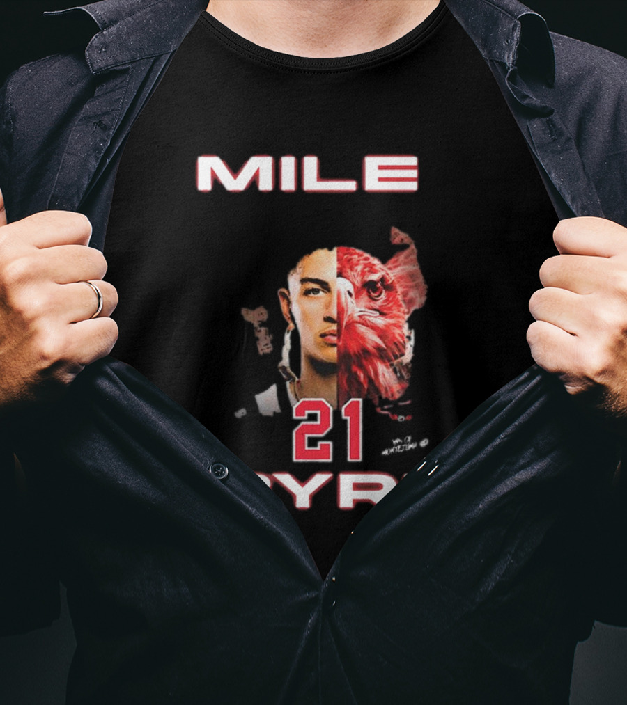 Mile Byrd #21 San Diego State Aztecs Sons Of Montezuma Eagle Face T-Shirt