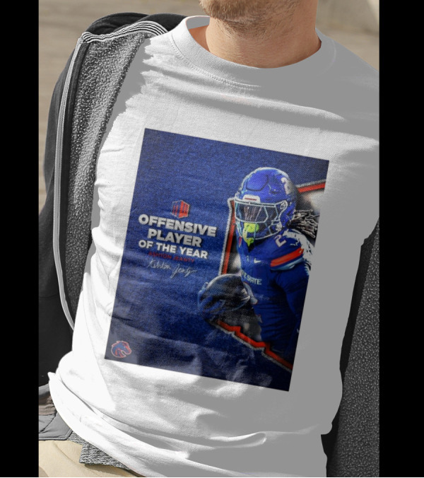 Boise State Broncos Ashton Jeanty Mountain West Offensive Player Of The Year Signature T-Shirt