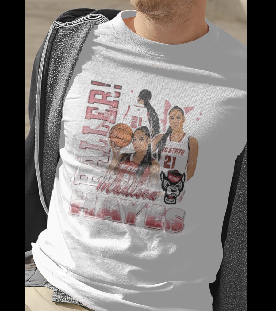 Madison Hayes NC State Wolfpack Raller 21 Retro 90s T-Shirt