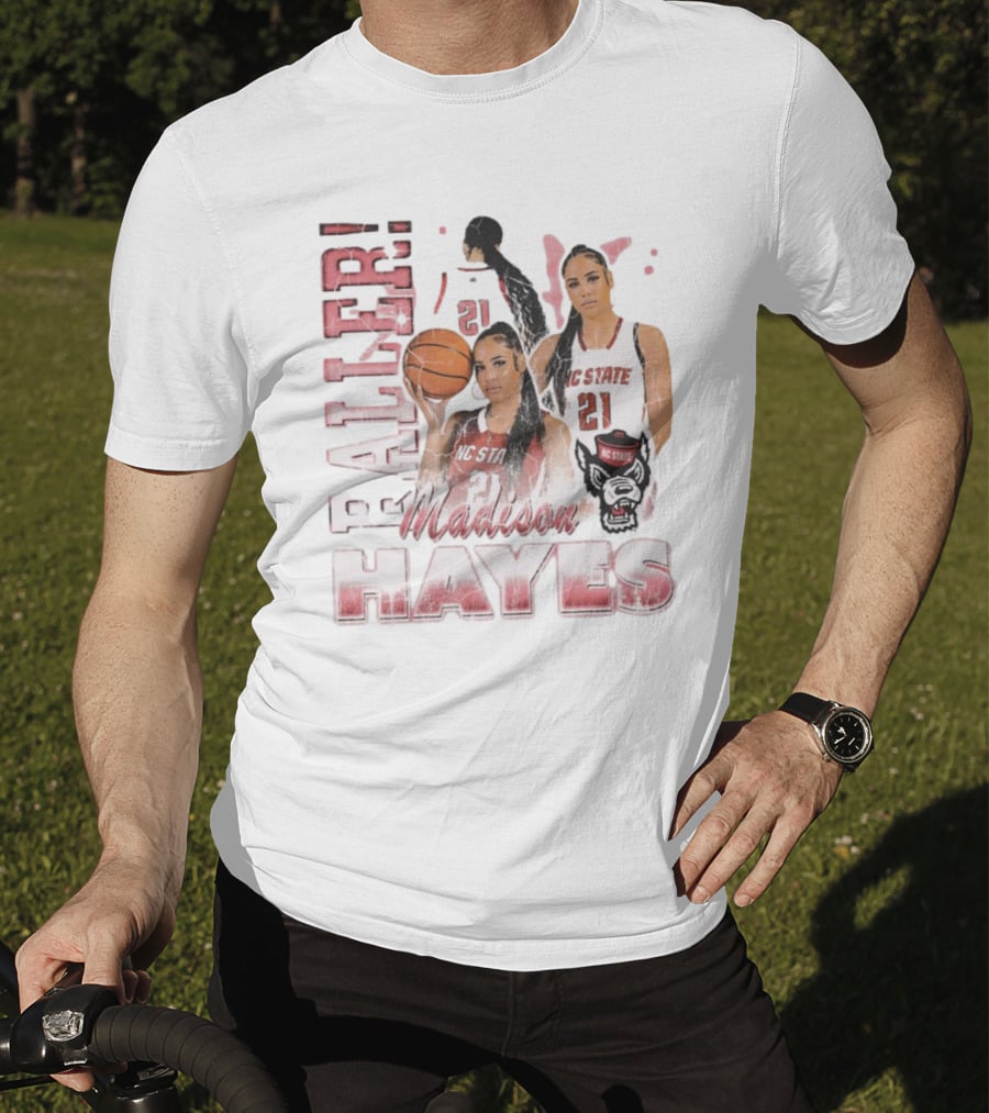 Madison Hayes NC State Wolfpack Raller 21 Retro 90s T-Shirt