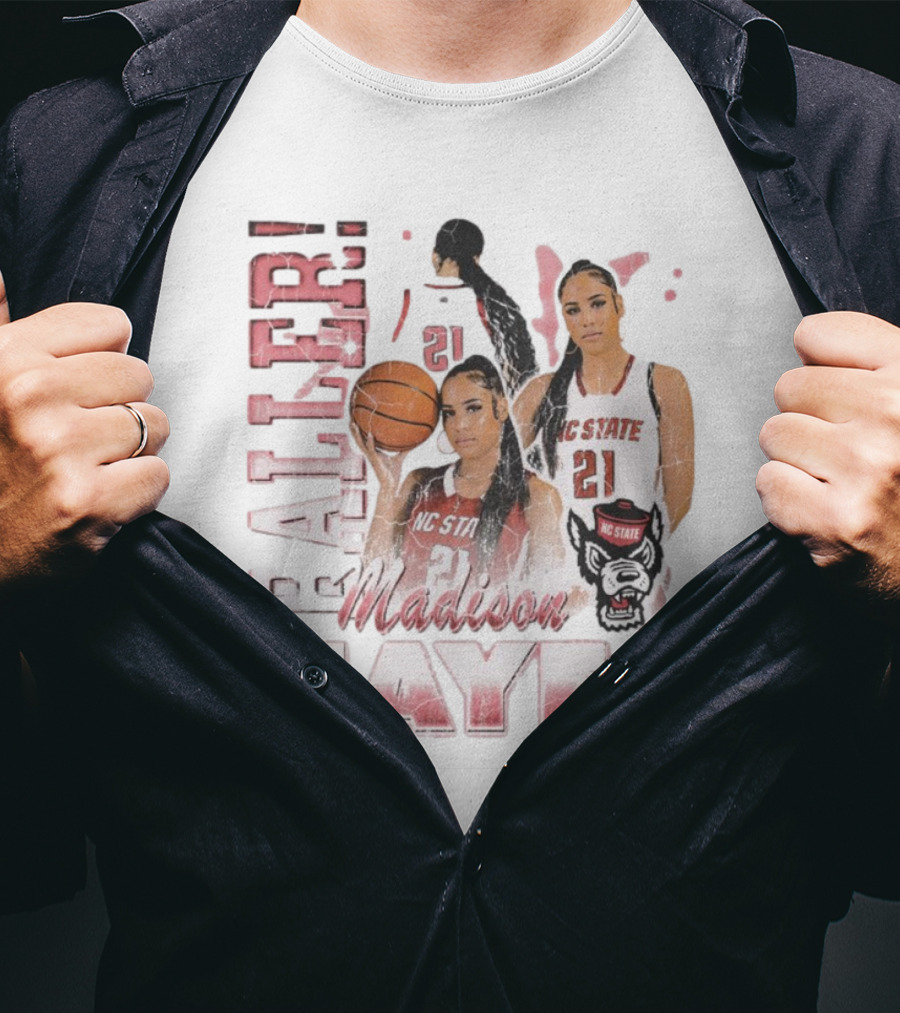 Madison Hayes NC State Wolfpack Raller 21 Retro 90s T-Shirt