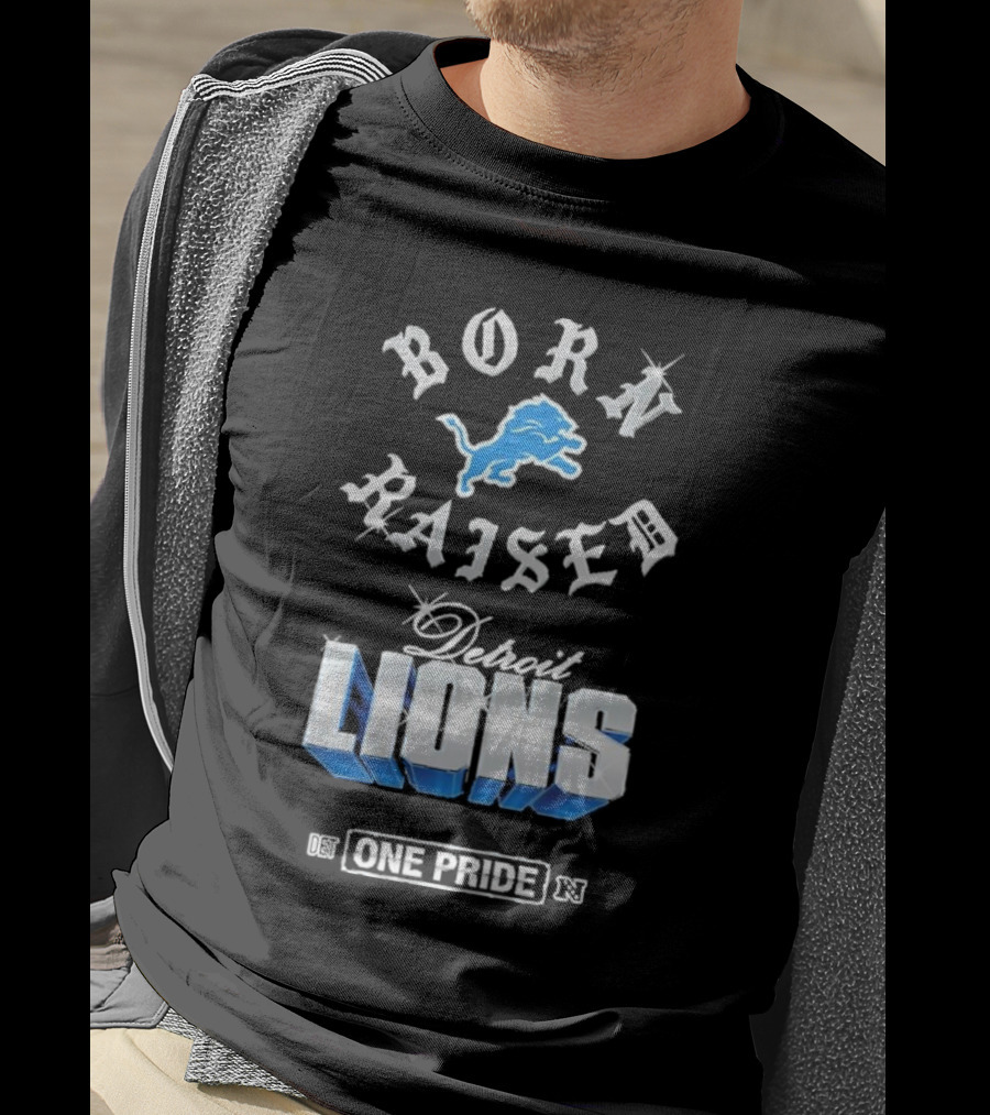 Born Raised Detroit Lions One Pride Chrome T-Shirt