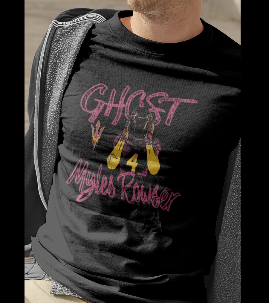 Ghost Myles Rowser Arizona State Sun Devils Number 4 T-Shirt
