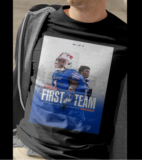 SMU Mustangs First Team ACC All-Conference Brashard Smith RB T-Shirt