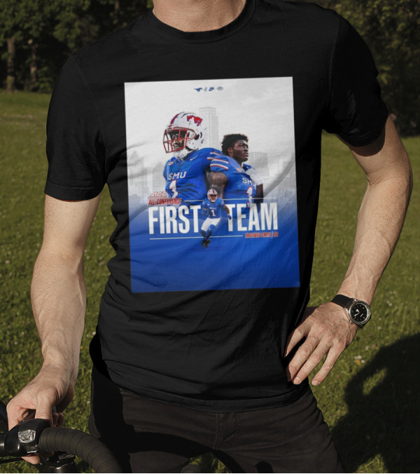 SMU Mustangs First Team ACC All-Conference Brashard Smith RB T-Shirt