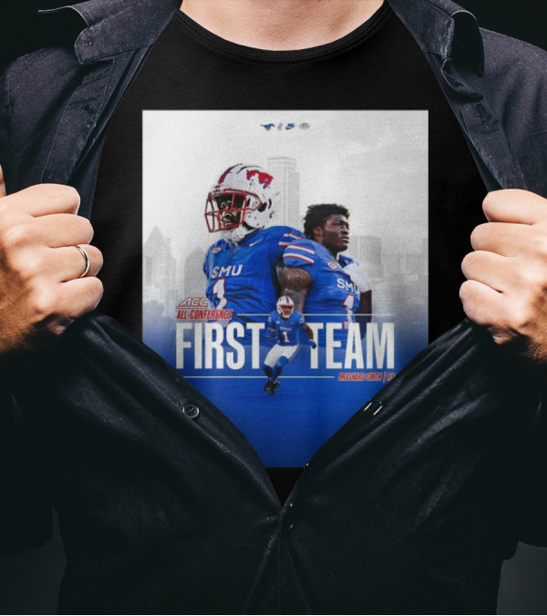 SMU Mustangs First Team ACC All-Conference Brashard Smith RB T-Shirt