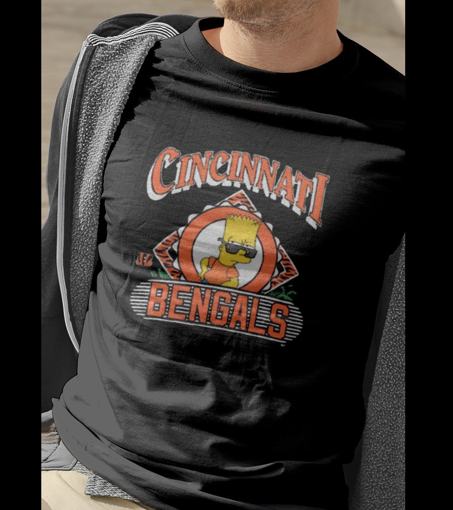 Cincinnati Bengals NFL Bart The Simpsons T-Shirt