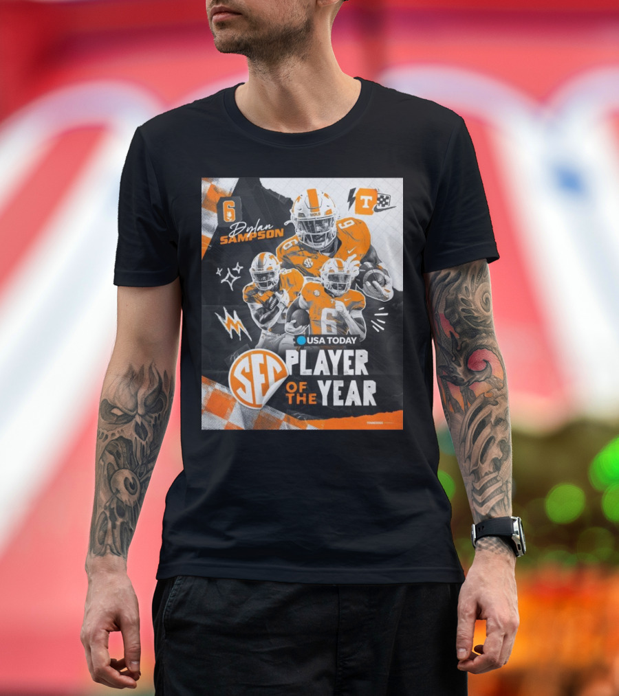 Tennessee Vols Dylan Sampson SEC Player of the Year 2024 USA Today T-Shirt