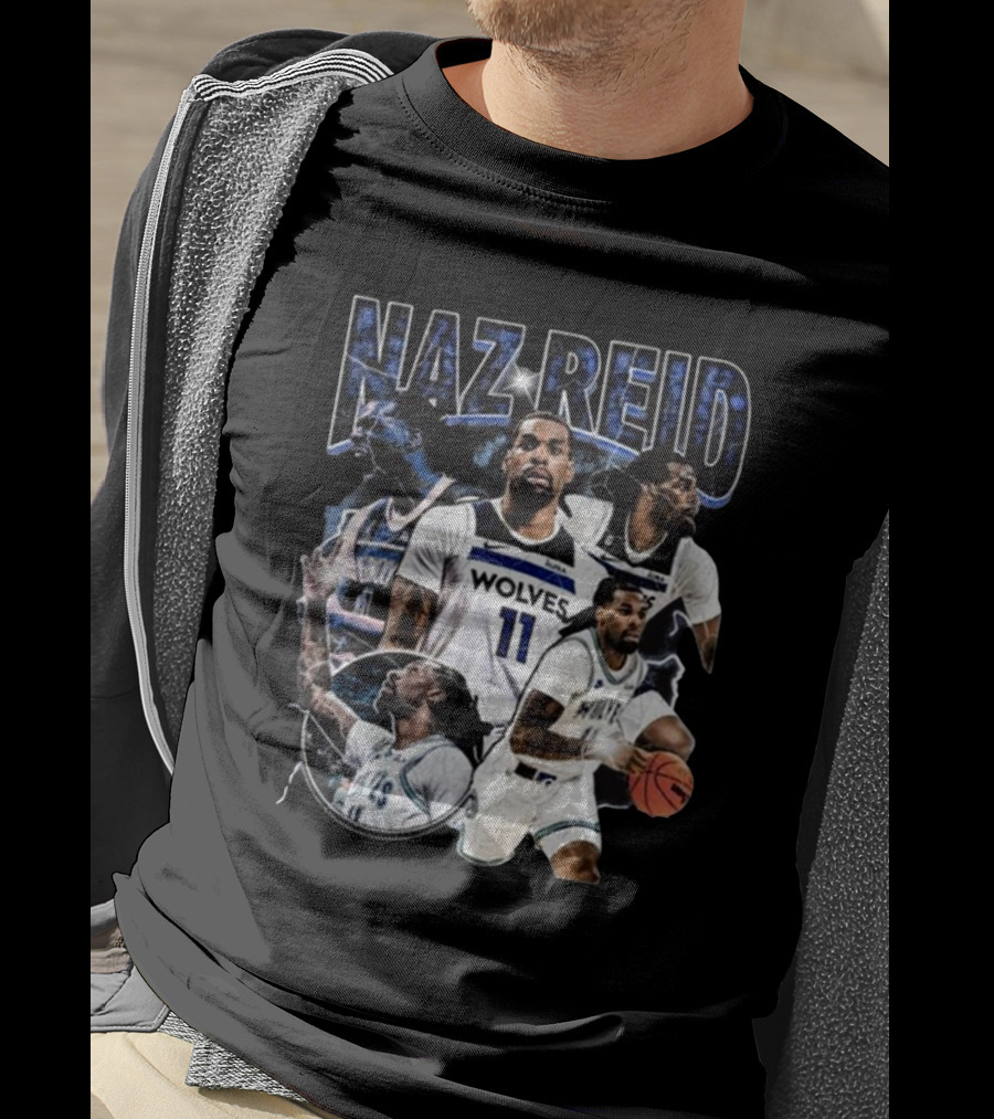 Naz Reid Minnesota Timberwolves NBA Player Collage T-Shirt
