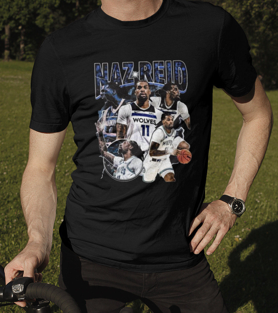 Naz Reid Minnesota Timberwolves NBA Player Collage T-Shirt
