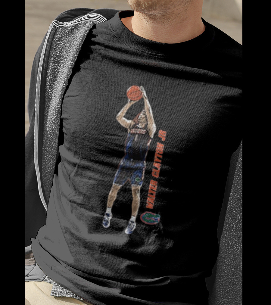 Walter Clayton Jr. Florida Gators Basketball Shooting Cartoon T-Shirt