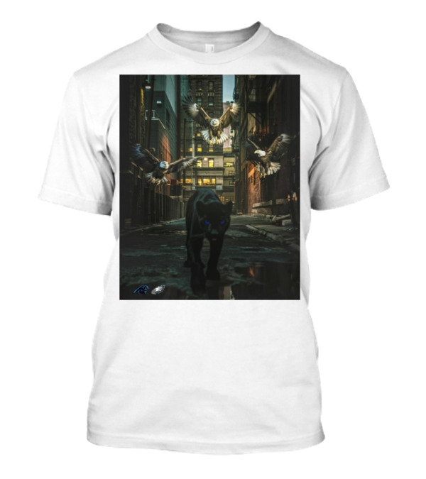 Philadelphia Eagles Vs Carolina Panthers On The Hunt In Our Territory T-Shirt