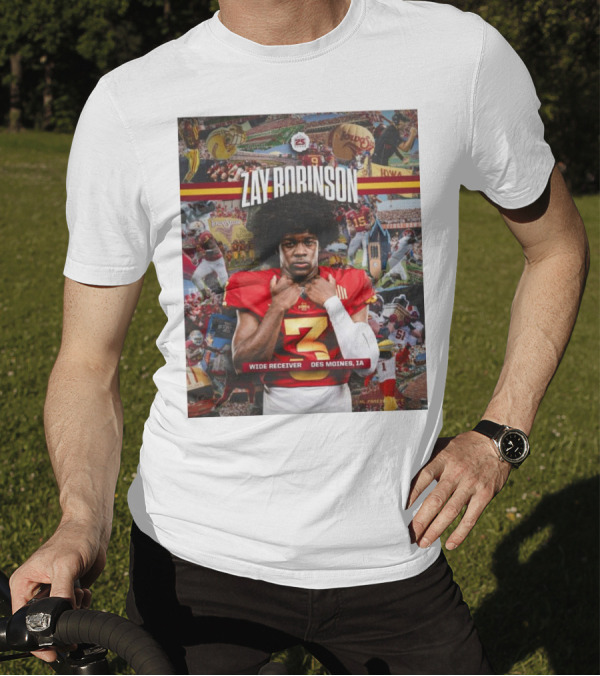 Zay Robinson Iowa State Cyclone Wide Receiver Des Moines IA Football Superstar T-Shirt