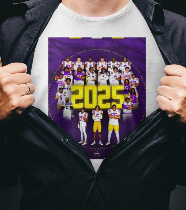 LSU Tigers The Path Starts Here 2025 Team Roster T-Shirt